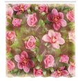 thumbnail image 3 of Ambesonne Shabby Flora Shower Curtain, Retro Flora Romance, 69"Wx70"L, Green Pink Pale Pink, 3 of 3