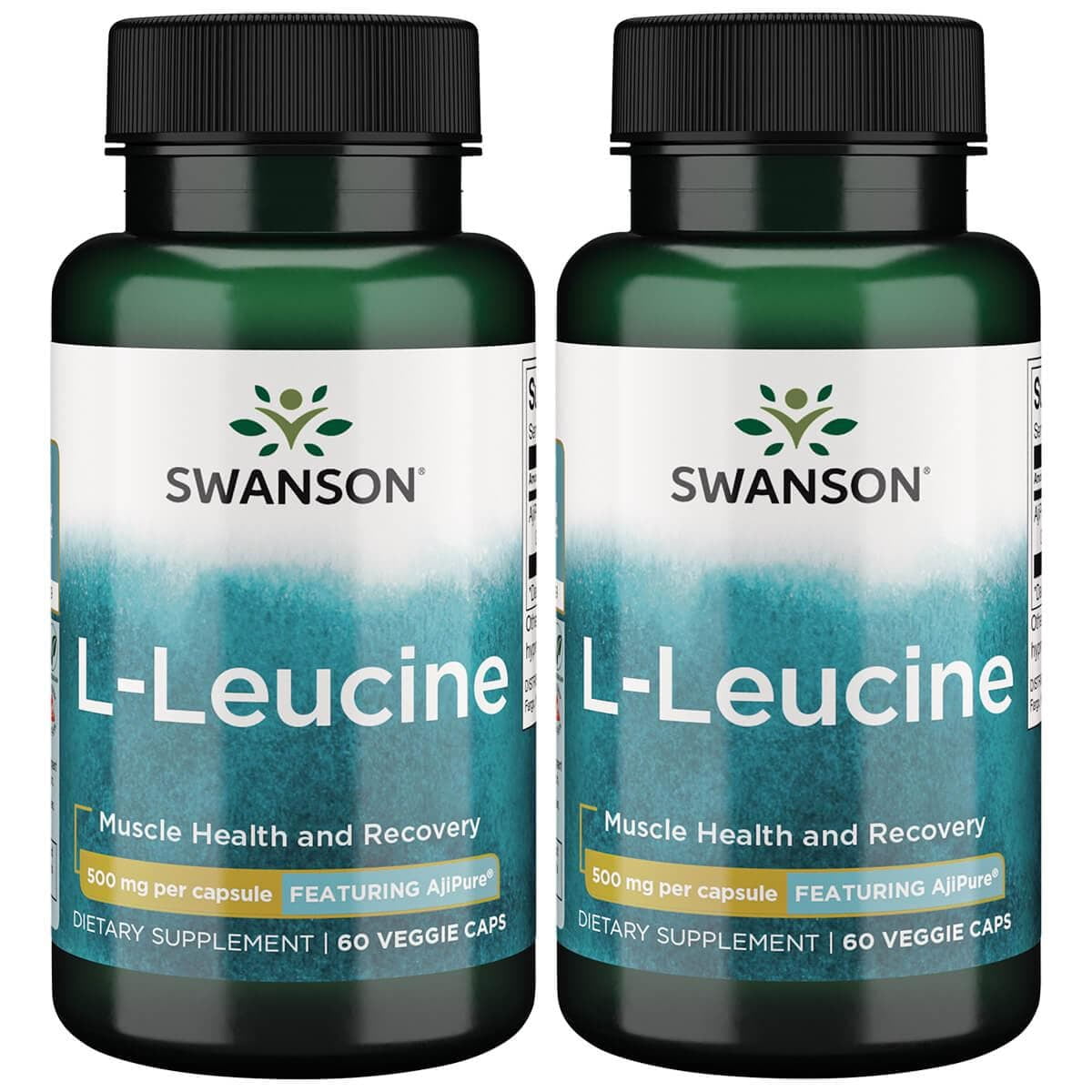 Swanson L-Leucine - Featuring Ajipure 500 mg 60 Veg Caps 2 Pack ...