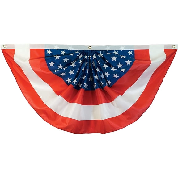 In the Breeze Center Stars Printed Bunting, 2 x 4, Fourth of July Décor, 3710