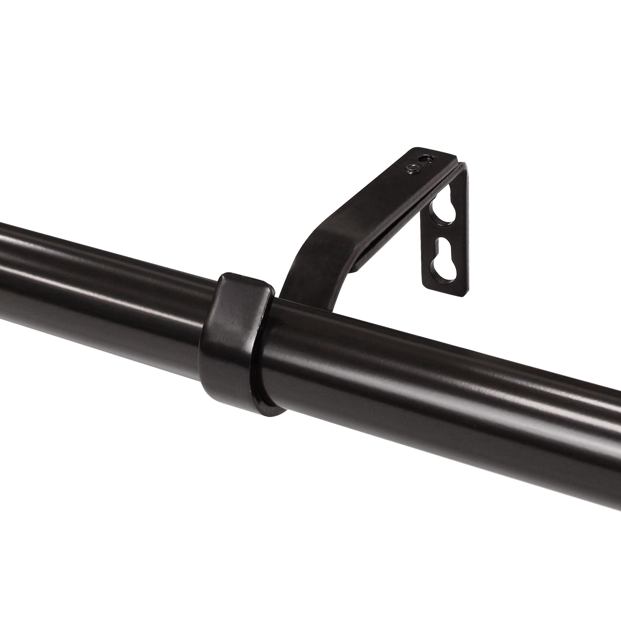 Lumi 36 in. - 66 in. Adjustable Single Curtain Rod 3/4 in. Dia. in ORB with Classic Square finials
