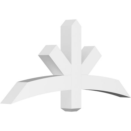 

48 W x 22 H x 4 D x 4 F 11/12 Pitch Alberta Architectural Grade PVC Gable Bracket