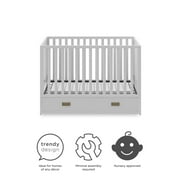 Little Seeds Haven 3-in-1 Convertible Storage Crib, Nursery, White