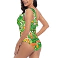 thumbnail image 5 of Yiaed St Patrick's Day6 Print Women One Piece Swimsuits Tummy Control One Shoulder Bathing Suits Pattern Ruffle Swimwear-Medium, 5 of 8