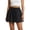 Black, variant on Women’s Cotton Bubble Mini Skirt | High Rise Elastic Waist with Drawstring | Short Balloon Hem Skirt for Summer, Beach, Travel & Brunch
