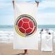 thumbnail image 1 of Toalla de playa con la bandera nacional de Colombia para amantes del fútbol, toallas de baño de microfibra, manta de playa suave para desfiles, natación, yoga, mujeres y hombres, 1 of 4