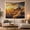 Flying Airplane, variant on Airplane Flying Above Golden Sunset Clouds, Adventurous Photographic Style for Aviation Fans, Travel Wall Decor, Going Away Gift, Tapestry Wall Hanging for Bedroom and Office
