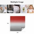 thumbnail image 4 of Red Gray Ombre Cloth Napkins, Modern Gradient Abstract Art Washable and Reusable Dinner Napkins Set of 8, Table Napkin for Kitchen Party Birthday Wedding Hotel Housewarming 20"x20", 4 of 8