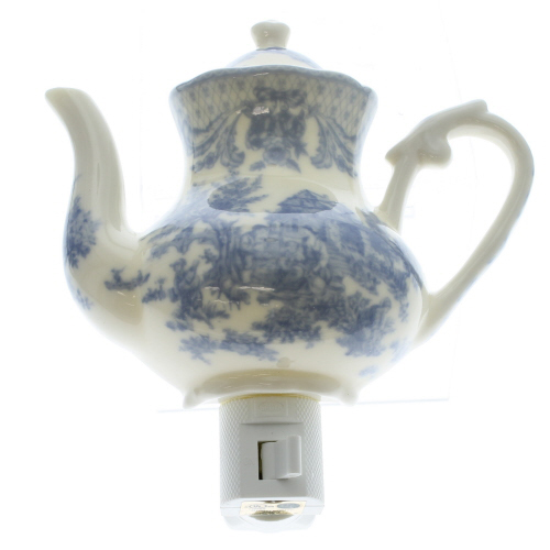 English Blue Teapot Night Light