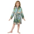 thumbnail image 6 of FORMRS Niños Bathrobe Unisex Hooded Robe Soft Plush Pajamas Sleepwear, Size 2-3T, Blue Sea Boat, 6 of 7