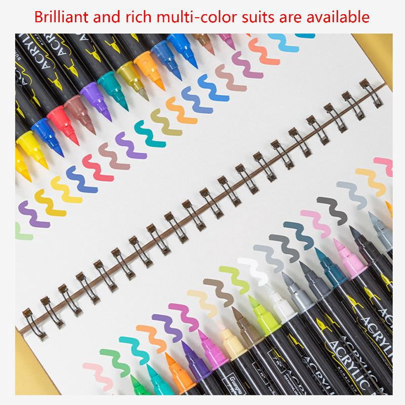Acrylic Paint Pens Double-ended for Extra Fine Tip Markers for Rock Painting Woo