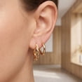 thumbnail image 6 of Gold Plated Hoop Earrings Set for Women,Small Hoop Earrings 4 Set with Silver Post, 6 of 10