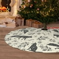 thumbnail image 6 of Yiaed Vintage Moon Fox Print Christmas Tree Skirt , Tree SkirtsTree Mat for Christmas Winter Holiday Indoor Decorations-36", 6 of 7