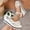 White, variant on Women's Elegant Glitter Rhinestone Platform Sandals, Womens Summer Open Toe Comfortable Elastic Ankle Strap Wedge Sandals Dressy, for Wedding Evening White 5.5(36)