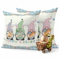 thumbnail image 3 of Easter Decorative Throw Pillow Covers 20x20 Inch Set of 2 Gnome Bunny Home Decor Pillow Cases for Couch, Happy Easter Eggs Carrot Floral Cushion Case for Living Room Bedroom Bed Car Chair, 3 of 9
