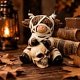 thumbnail image 3 of Highland Cow Resin Figurine with Scythe, Cute Halloween Statue, Unique Halloween Gifts for Halloween Decorations Indoor Tabletop Decor, 3 of 5