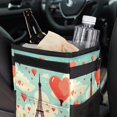 thumbnail image 6 of Eiffel Tower Foldable Mini Trash Can for Car with Lid, Leak-Proof, and Hanging Storage Bag - Car Trash Can, 6 of 6