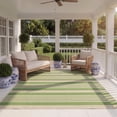 thumbnail image 5 of Safavieh Courtyard Caroline Striped Indoor/Outdoor Area Rug, Green/Beige, 5'3" x 5'3" Square, 5 of 17