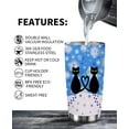 thumbnail image 3 of 20oz Cartoon Cats Tumbler Cup With Lid , Stainless Steel Double Wall Vacuum Thermos Insulated Travel Coffee Mug(Cartoon Cats Tumbler)One Tumbler Cup, 3 of 6