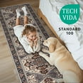 thumbnail image 5 of TECHVIDA 2'x8' Hallway Runner Rug Boho,Non Slip Machine Washable Rugs for Hallway Kitchen,Brownish Black, 5 of 10