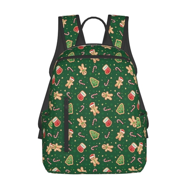 Disketp green Christmas Element Mochila Ligera e Impermeable, Mochila de Día Resistente para Viajes, Senderismo y Uso Diario para Hombre y Mujer