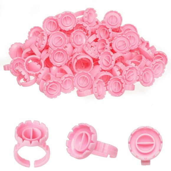 Anillo para Pegamento de Pestañas, Desechable, 100 Piezas