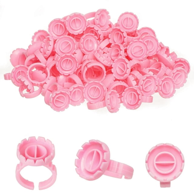 Anillo para Pegamento de Pestañas, Desechable, 100 Piezas