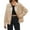 Khaki, variant on Women's Biker Style Faux Leather Jacket Short Coat Zippered Front Stand Collar Casual Outerwear Solid Color Edgy Look for Concert Night,Coffee XL