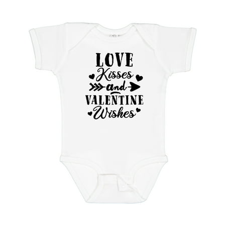 

Inktastic Valentine s Day Love Kisses and Valentine Wishes Boys or Girls Baby Bodysuit