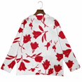 thumbnail image 4 of Pxiakgy Cardigan for Women Knit Coat Fall Winter Knitted Outerwear Women's Open Front Cardigans Cute Flower Print Sweaters Crew Neck Button Down Trendy Fall Tops Coat Red M, 4 of 7