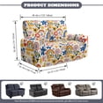 thumbnail image 2 of Xoenoiee Abstract Flower Rainbow Heart Print 6 Pieces Recliner Cover Stretch Recliner Chair Cover 2 Seater Recliner Couch Cover Sofa Cover Jacquard Soft Furniture Protector with Elastic Bottom, 2 of 6