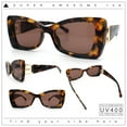thumbnail image 2 of Womens Bow Tie Shape Beveled Thick Plastic Mod Designer Fashion Sunglasses Tortoise - Brown, 2 of 7