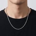 thumbnail image 3 of YOUNGYUE Silver plated Box Chain Necklace, Classic Minimalist Chain Jewelry, Unisex 16‑28 Inch, 3 of 6