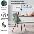 thumbnail image 3 of Homylin Set 2 Sillas de Comedor Silla Terciopelo recepción Juego de 2 de Moderno con Metal Piernas para Sala de Estar,Cocina,Comedor, Cactus, 3 of 7