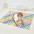 thumbnail image 2 of Pastel Color Checkered Pattern Blanket,Comfortable Soft Flannel Throw Blanket,All Season,Warm Lightweight Blankets for Sofa Bed Couch Living Room Chair,30"x40", 2 of 4