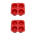 thumbnail image 3 of Monstrate Molde para hacer hielo Modelo de hielo esférico resistente al desgaste Diseño de cuatro orificios Bandeja cuadrada fácil de limpiar Utensilios Type2 NO2 Monstrate CBP229688, 3 of 6