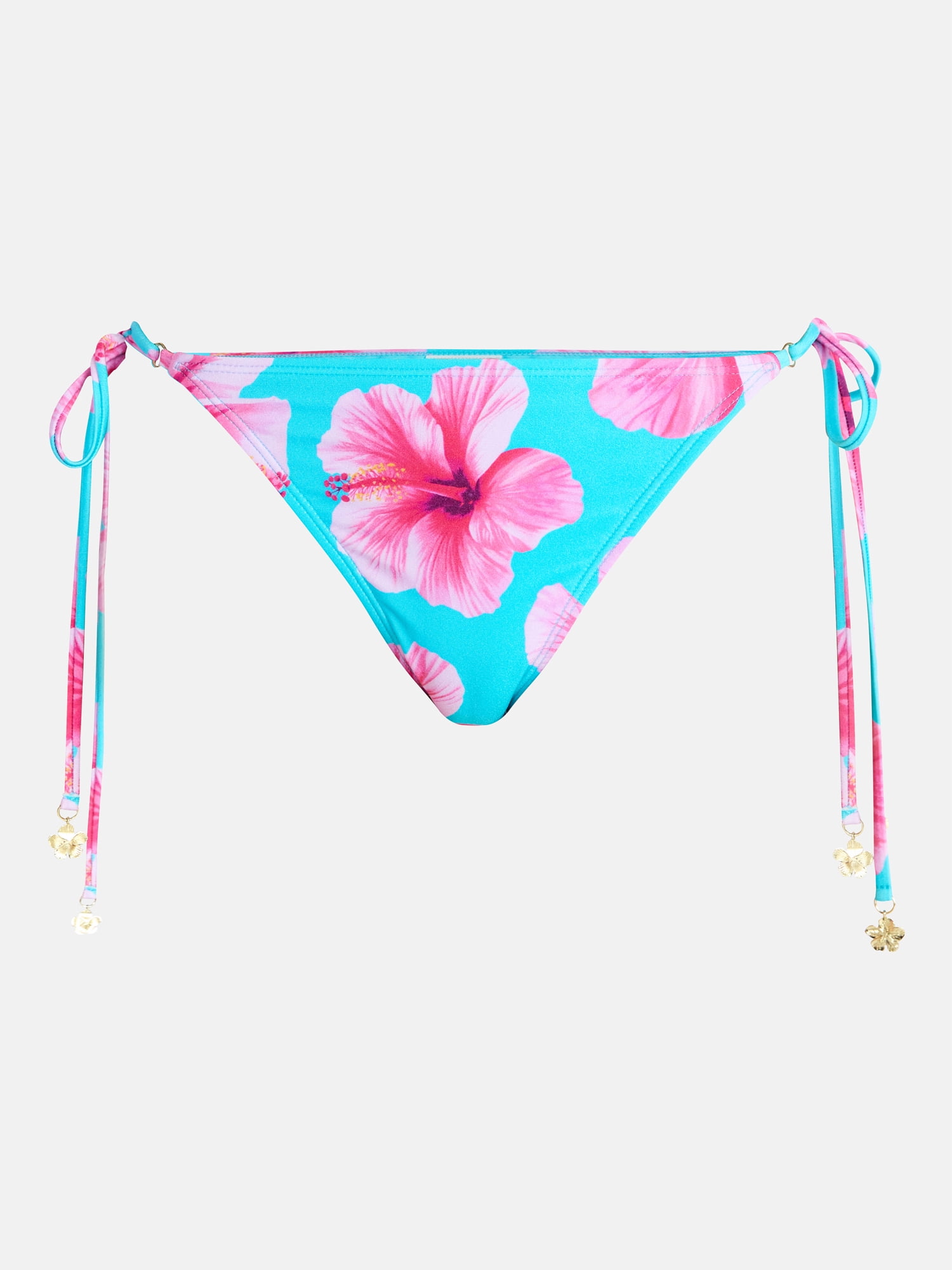 No Boundaries Low Waist Side Tie Bikini Bottoms, Women's XXS-XXL