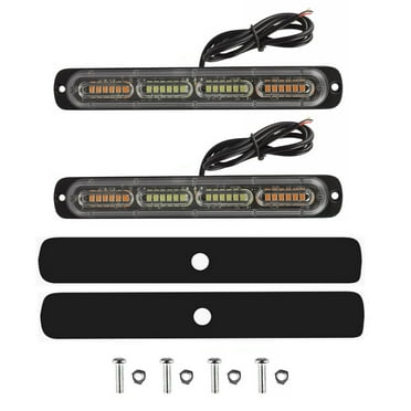 NATEFEMIN 24 LED Strobe Lights 18 Patterns 12-24V Emergency Hazard Signal for Trucks Construction