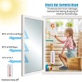 thumbnail image 2 of One Way Window Film Daytime Privacy Heat Control Window Film Anti UV Reflective Static Cling Film, Window Tint for Home and Office Silver 35.4 x 78.7 Inch, 2 of 7