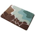 thumbnail image 2 of Style Bath Mat Non Slip Bathroom Rug Absorbent Quick Dry Wave Pattern Machine Washable 15.74x23.62 Inch（Mint Green）, 2 of 6