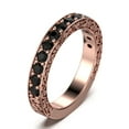thumbnail image 2 of 1.40ct Antique Scroll Black Diamond Moissanite Ring 18K Rose Gold Over Silver, 2 of 4