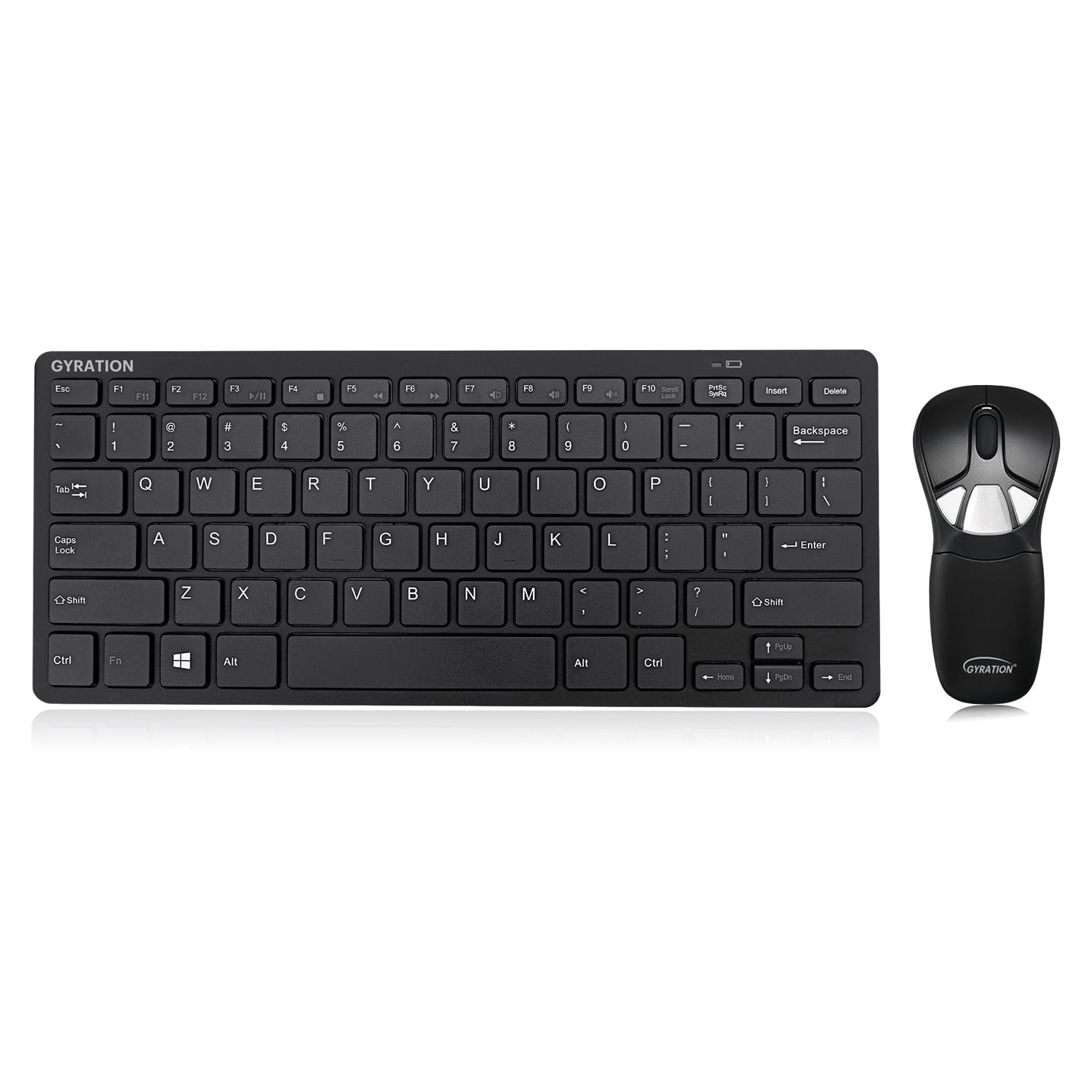 Adesso Gyration Air Mouse Go Plus With Compact Keyboard, Black