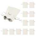 thumbnail image 1 of Uxcell 12 Pcs Bolsa de Joyería de Microfibra 3.5 × 2.7 Pulgadas, Blanca, 1 of 5