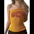 thumbnail image 1 of Top de Tubo Sin Tirantes con Estampado Floral para Mujer, Estilo Y2K, de Punto, Estilo Bandeau, para Verano M, 1 of 5