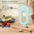 thumbnail image 3 of Injueey Batidor de huevos Mezclador eléctrico Gadget de cocina Carga rápida Accesorios para el hogar Agitador de huevos de crema batida ajustable Electrodomésticos Blanco Injueey HA082611-03B, 3 of 6