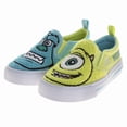 thumbnail image 5 of Disney Pixar Monsters Inc. Boys Mismatched Slip On Canvas Sneakers(Toddler Little Kid), Blue Green, Size: 9, 5 of 6