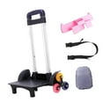 thumbnail image 3 of Rongfmy Backpack Trolley Compact Smoothly Luggage Cart for Bags Boxes Travel Luggage Black, 3 of 9