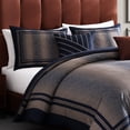 thumbnail image 4 of Bebejan Dark Blue Animal Prints 5 Piece Comforter Set, King, Navy, 100% Cotton Sateen, Reversible, All Season, Cozy Comfort, 4 of 11