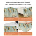 thumbnail image 6 of Retro Hot Air Balloon Wrap Around Bed Skirts for King Bed 16" Drop, Bed Skirt with Adjustable Elastic Belt Dust Ruffle Bed Valance for Bedroom Hotel Luxury Modern Flying Balloon Bed Frame Cover, 6 of 7