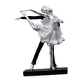 thumbnail image 4 of Estatua de pareja Elegante pareja romántica escultura decorativa estatua estatuilla estatuilla adorno artesanal para gabinete de oficina sala de estar hogar , Estilo Fanmusic Estatua de pareja, 4 of 7