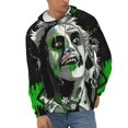 thumbnail image 2 of Beetlejuice Men's Hoodie With Color Drawstrings Sweatshirt Hooded Pullover Print Winter Coat Jacket 3x-Large, 2 of 9